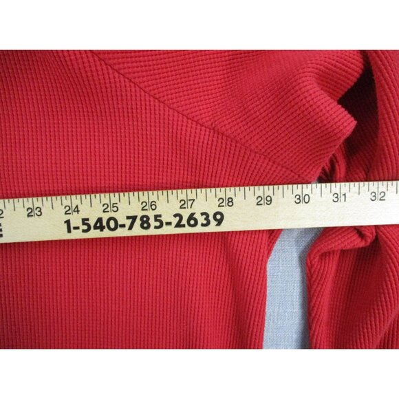 Woman Within Ribbed Plus Size Soft Knit Long Sleeve Top 30/32 3X Red - Picture 5 of 8